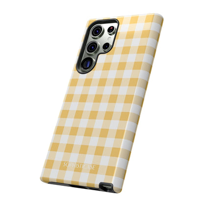 Gingham in Yellow - iPhone Case, Samsung Galaxy Case, Google Pixel Case