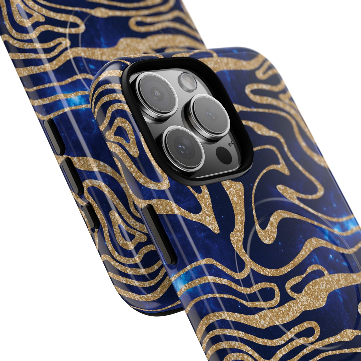 Cosmic Gold in Blue - iPhone Magsafe Case