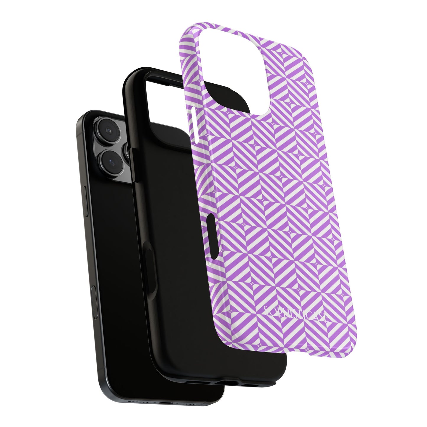 Illusions in Purple - Protective Phone Case for iPhone