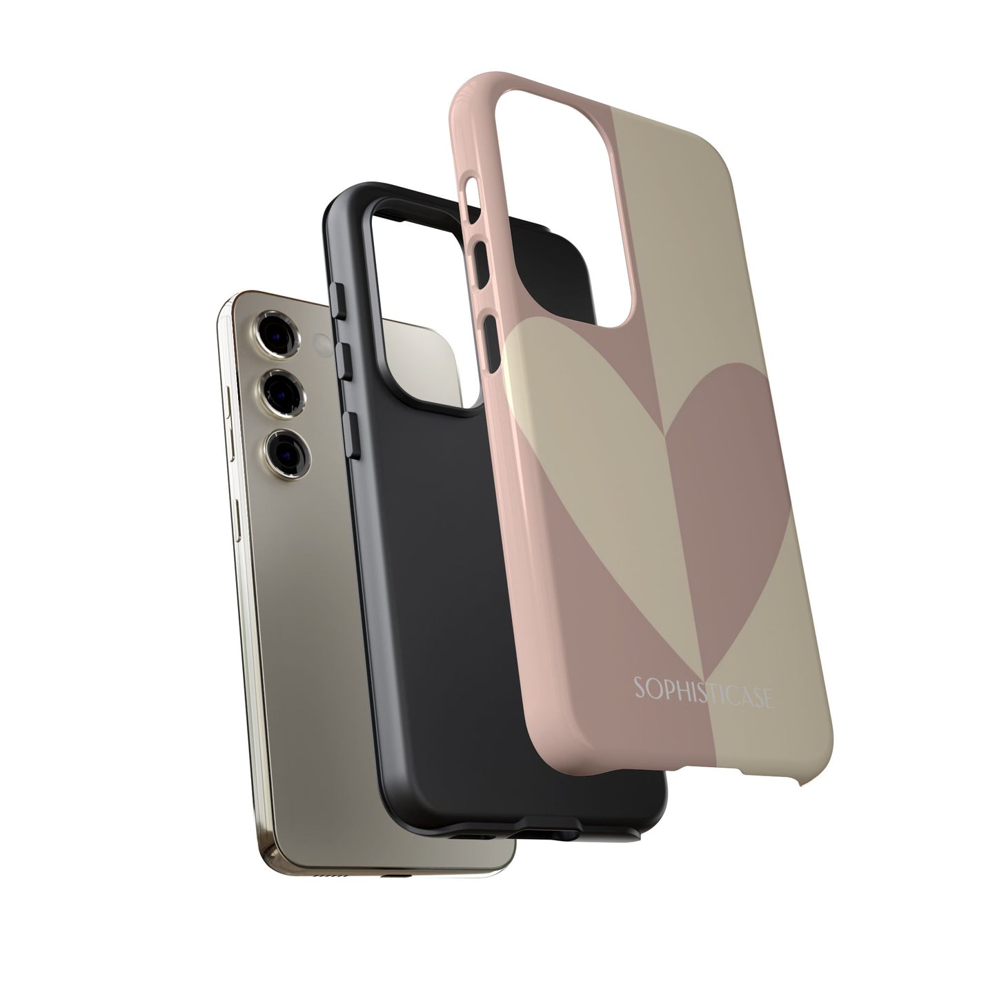 Be Mine in Brown and Beige - iPhone Case, Samsung Galaxy Case, Google Pixel Case