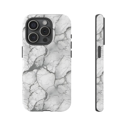 Marble Opulence in Charcoal Grey - Tough Phone Case