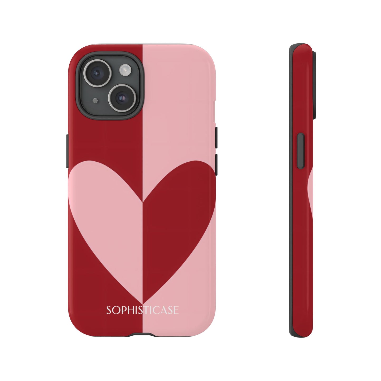 Be Mine in Red and Pink - Protective Phone Case for iPhone