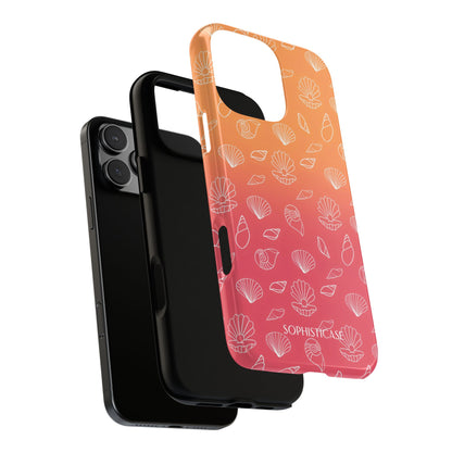 Seashell Society in Sunset Orange - iPhone Case, Samsung Galaxy Case, Google Pixel Case