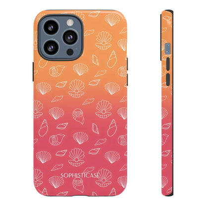 Seashell Society in Sunset Orange - iPhone Case, Samsung Galaxy Case, Google Pixel Case