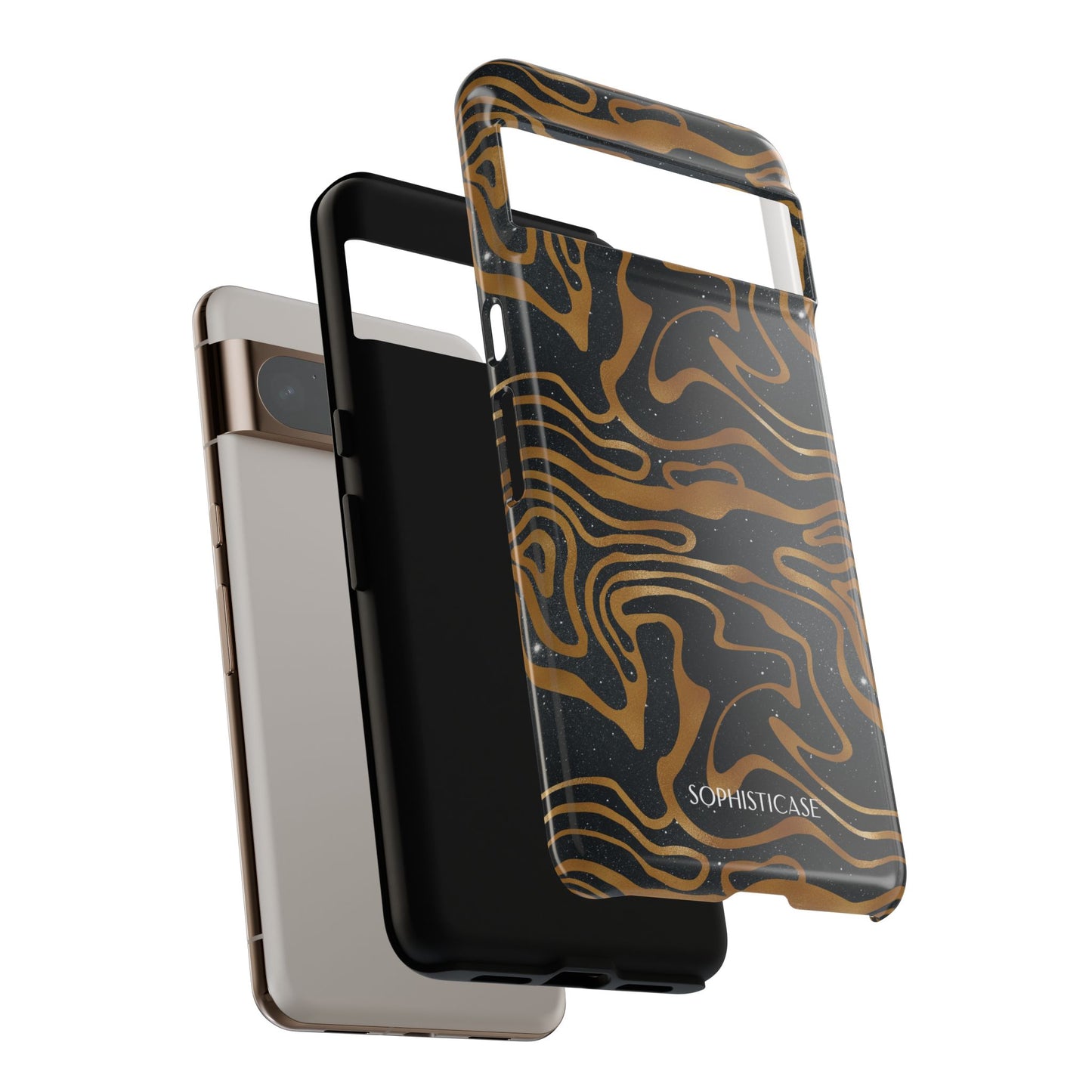 Cosmic Zebra in Black - iPhone Case, Samsung Galaxy Case, Google Pixel Case