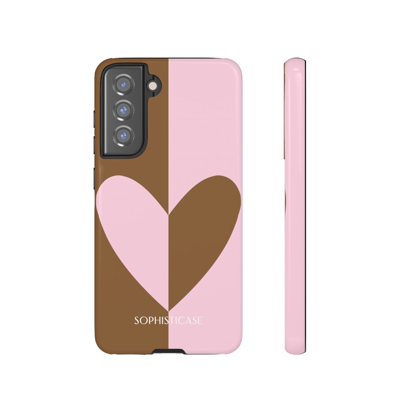 Be Mine in Pink and Brown - iPhone Case, Samsung Galaxy Case, Google Pixel Case