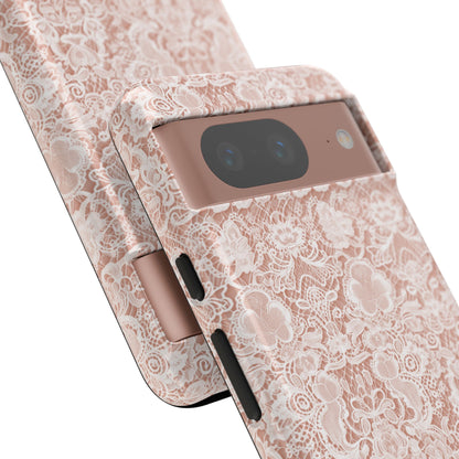 Luxe Lace in Brown - Tough Phone Case