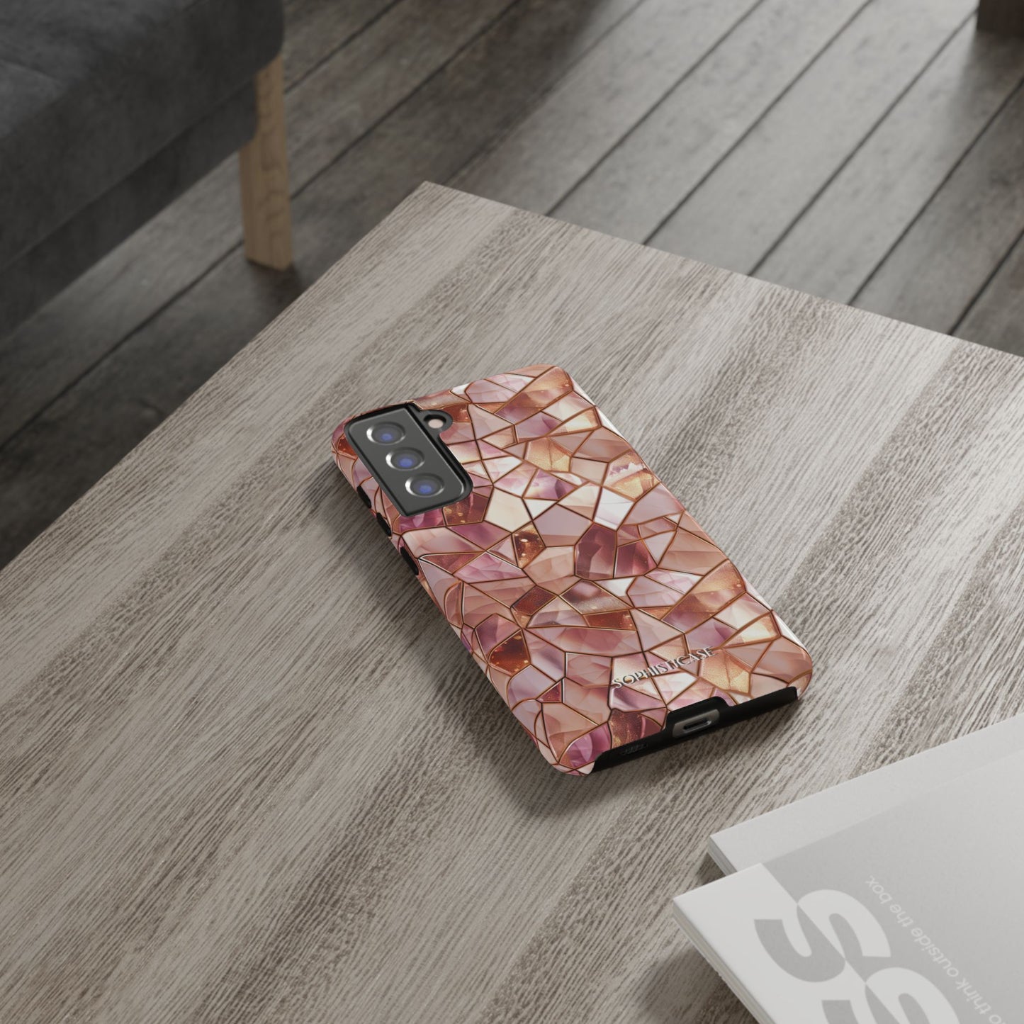 Rose' Runway in Champagne Mosaic - Tough Phone Case