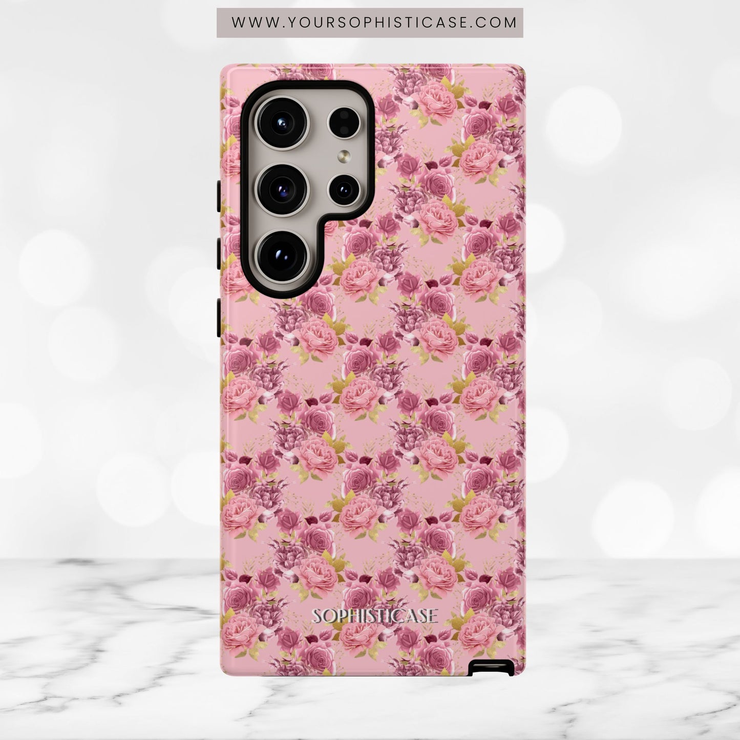 Rose Diamond Romance in Amelie - Tough Phone Case