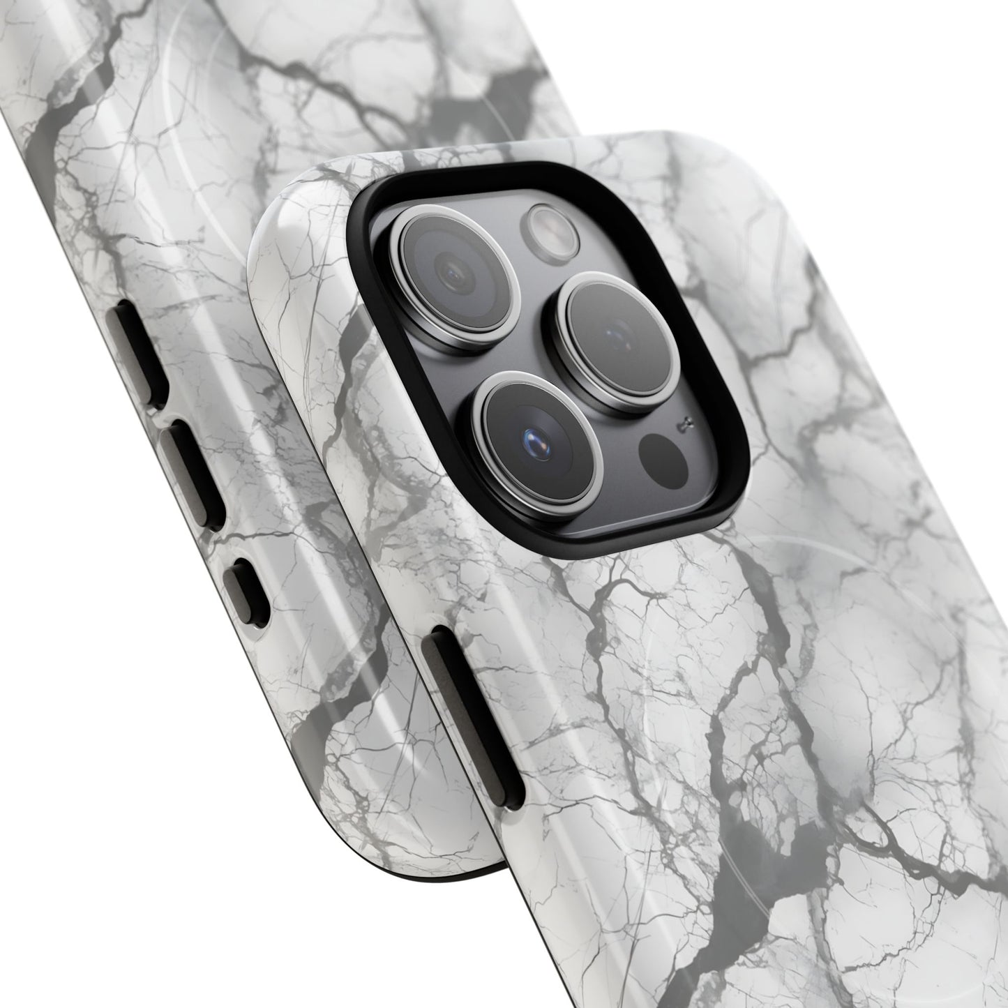 Marble Opulence in Charcoal Grey - Magsafe Case