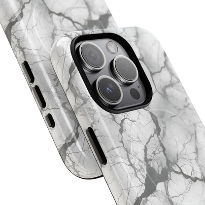 Marble Opulence in Charcoal Grey - Magsafe Case