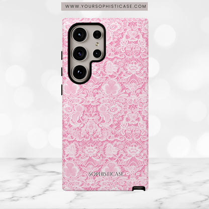 Luxe Lace in Pink - Tough Phone Case