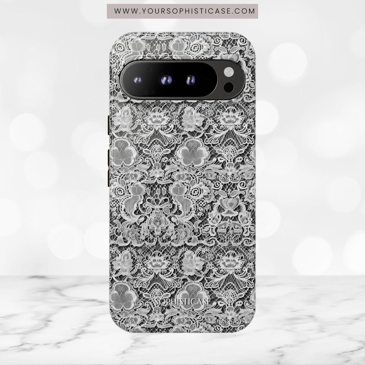 Luxe Lace in Black - iPhone Case, Samsung Galaxy Case, Google Pixel Case