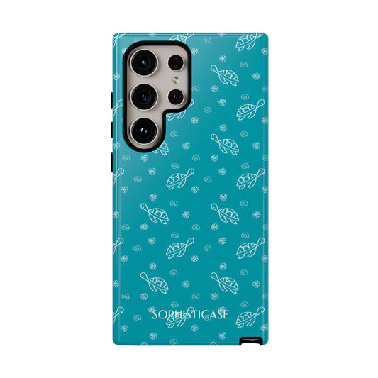 Turtle Island in Aqua - Tough Phone Case for Samsung Galaxy