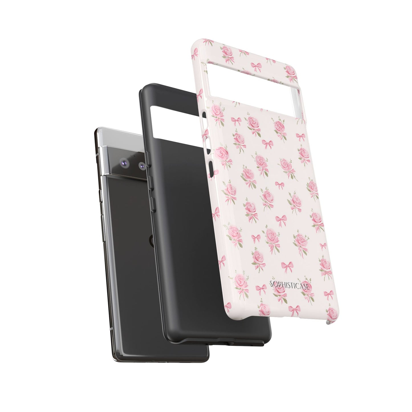 The Sweetest Thing in Coquette Roses and Bows - iPhone Case, Samsung Galaxy Case, Google Pixel Case
