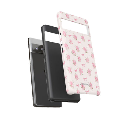 The Sweetest Thing in Coquette Roses and Bows - iPhone Case, Samsung Galaxy Case, Google Pixel Case