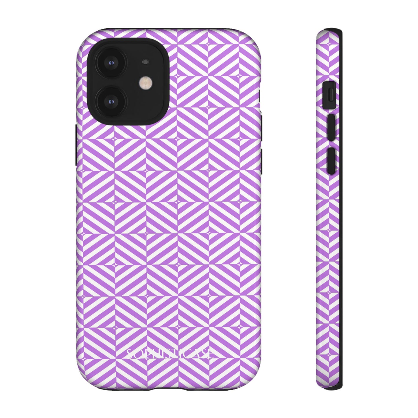 Illusions in Purple - Protective Phone Case for iPhone
