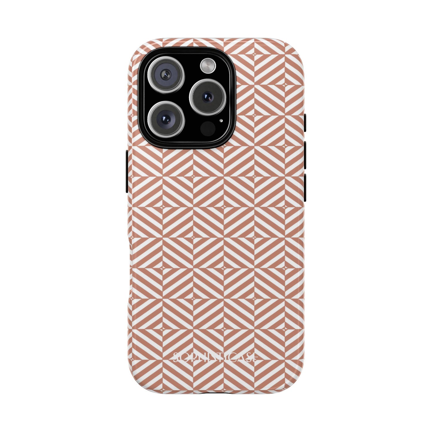 Illusions in Light Brown - Dual Layer Shockproof Phone Case for iPhone, Google Pixel and Samsung Galaxy