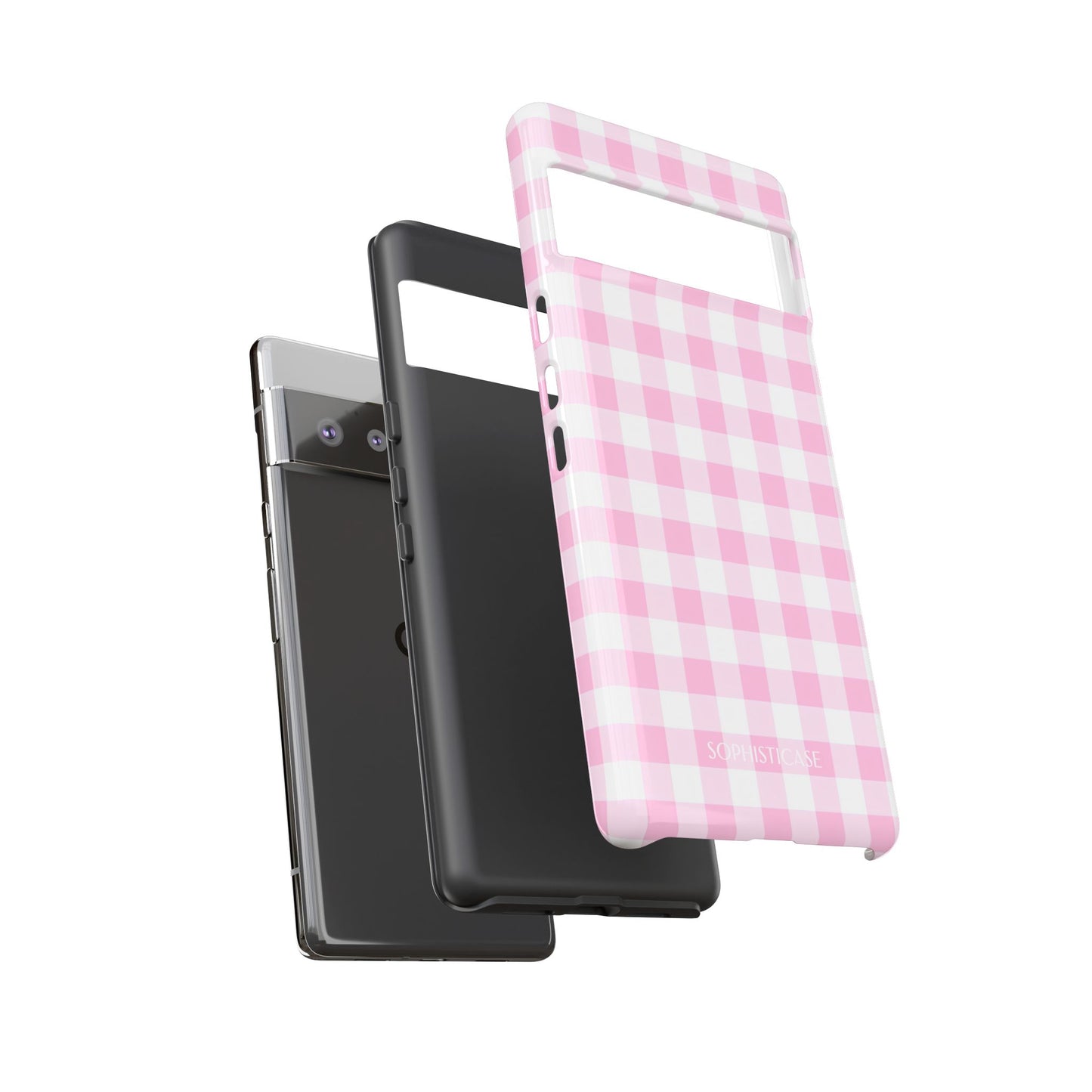 Gingham in Pink - iPhone Case, Samsung Galaxy Case, Google Pixel Case