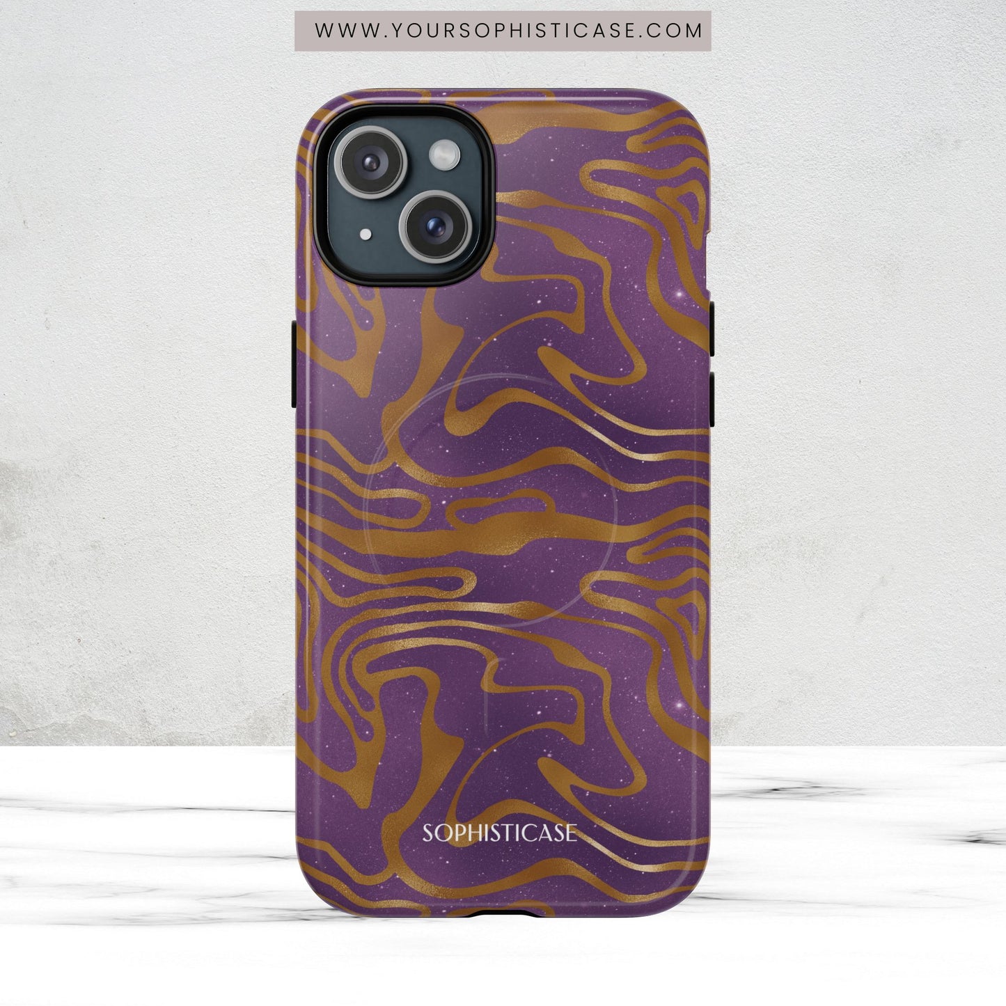 Cosmic Gold in Purple - iPhone Magsafe Case