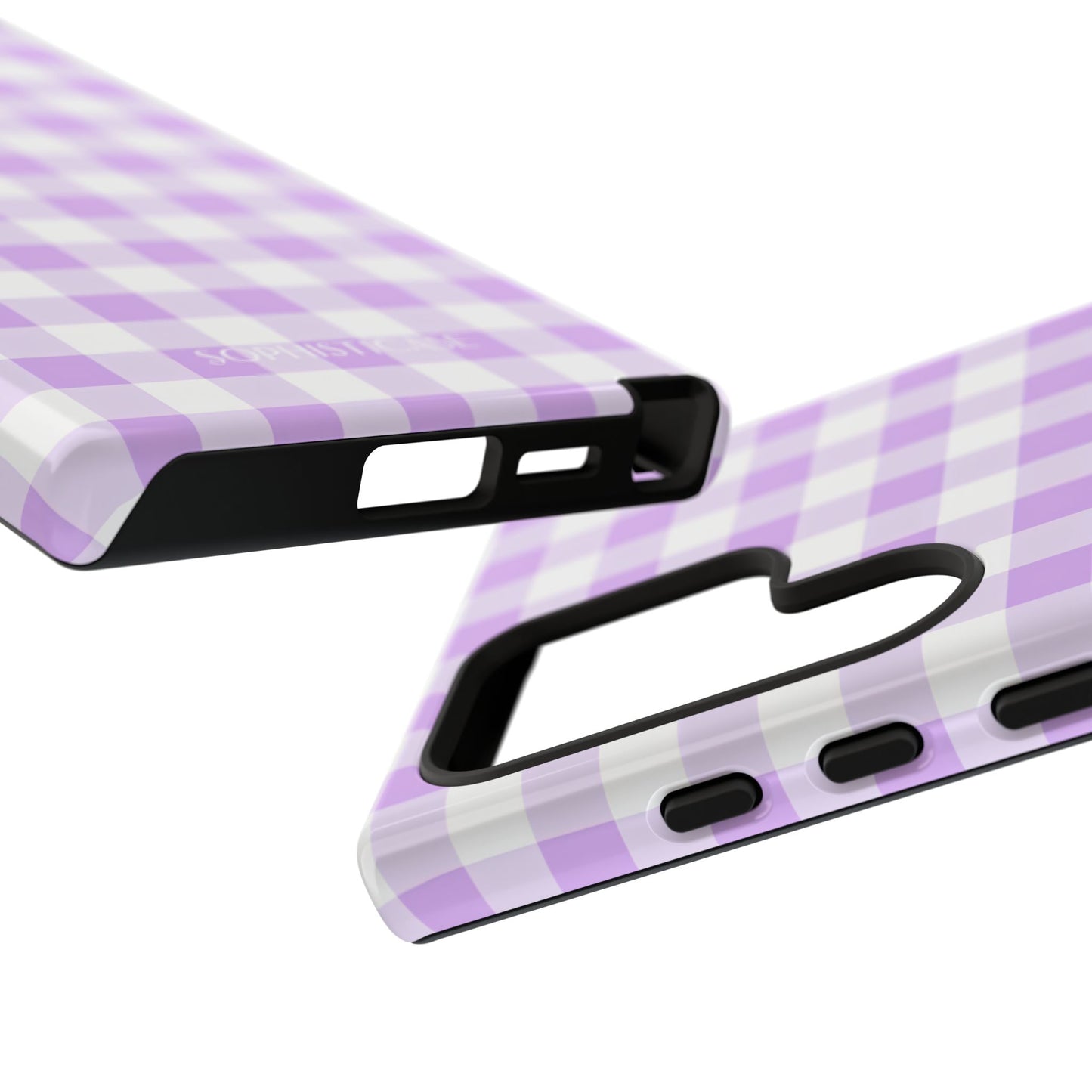 Gingham in Purple - iPhone Case, Samsung Galaxy Case, Google Pixel Case