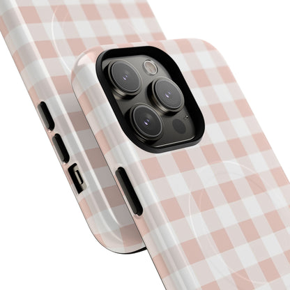 Gingham in Neutral Beige - Magsafe Case
