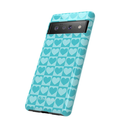 Tough Love in Aqua - Tough Phone Case