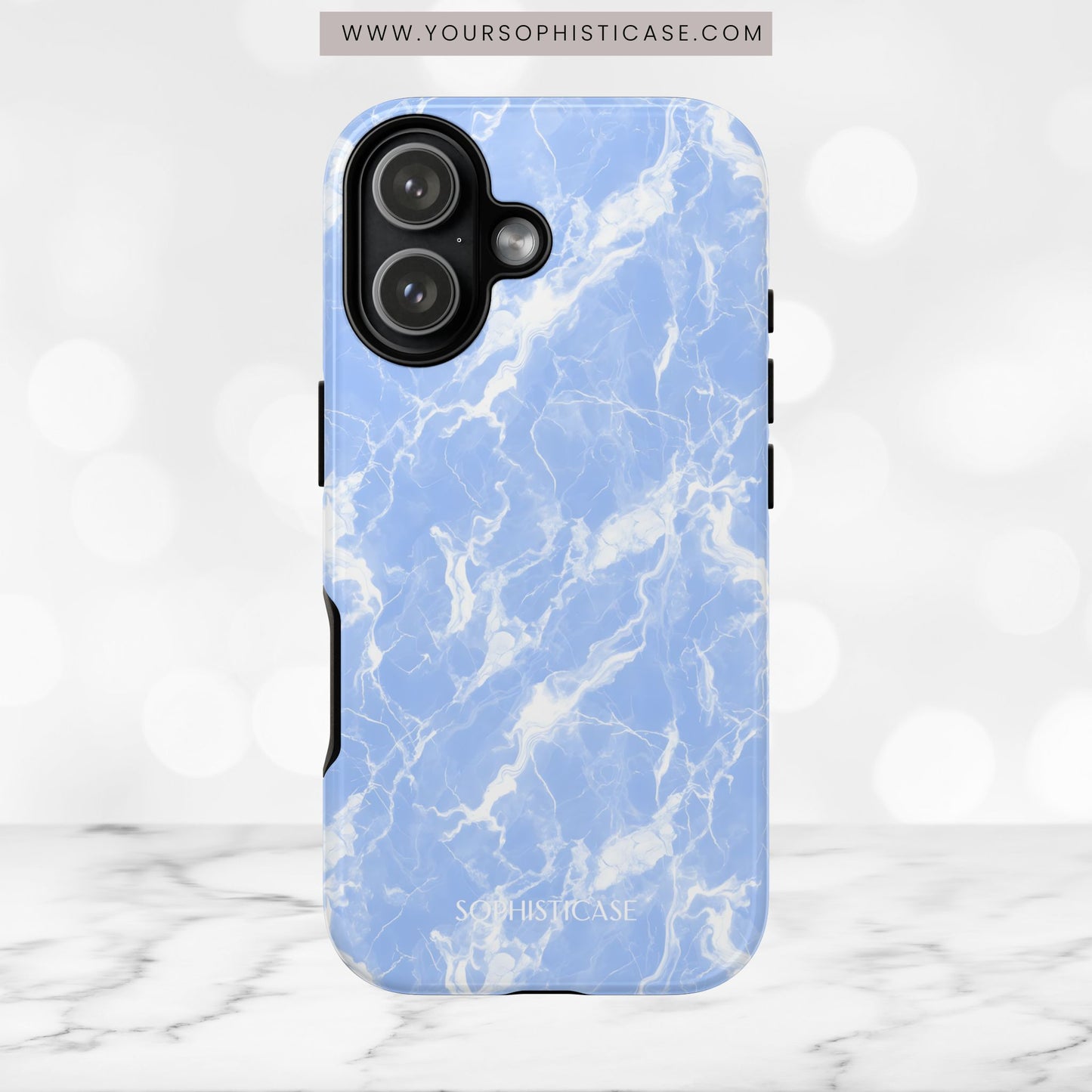 Marble Crush in Blue - iPhone Case