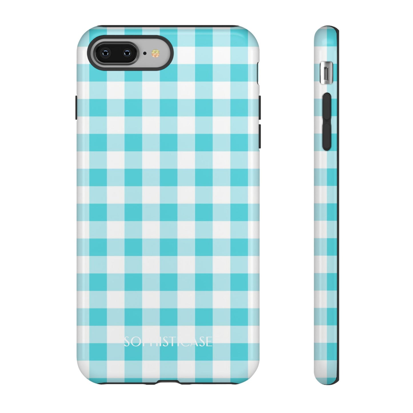 Tough Case - Gingham in Aqua