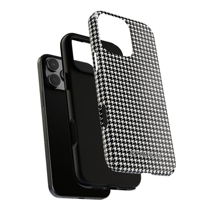 Houndstooth in Black - Drop Proof Phone Case for iPhone