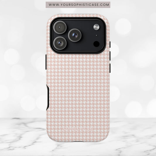 Houndstooth in Neutral - iPhone Case
