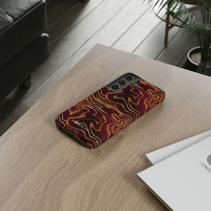 Cosmic Zebra in Red - iPhone Case, Samsung Galaxy Case, Google Pixel Case