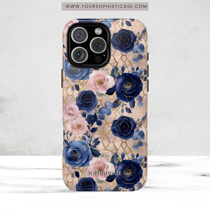 Royal Floral in Navy Blush - iPhone Magsafe Case