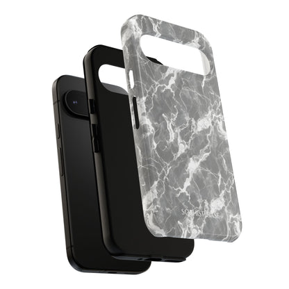 Marble Crush in Charcoal Grey - Tough Phone Case