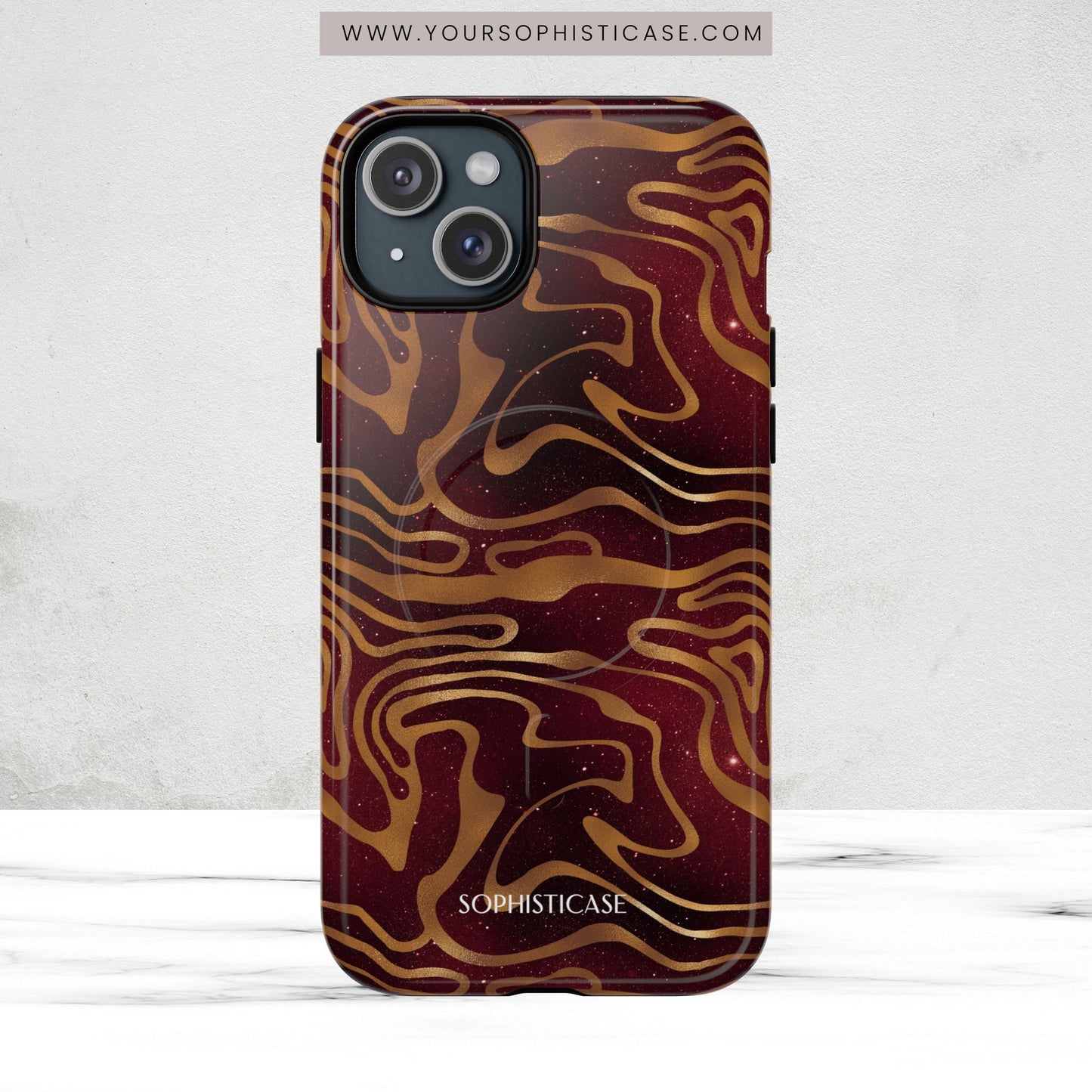 Cosmic Gold in Red - iPhone Magsafe Case