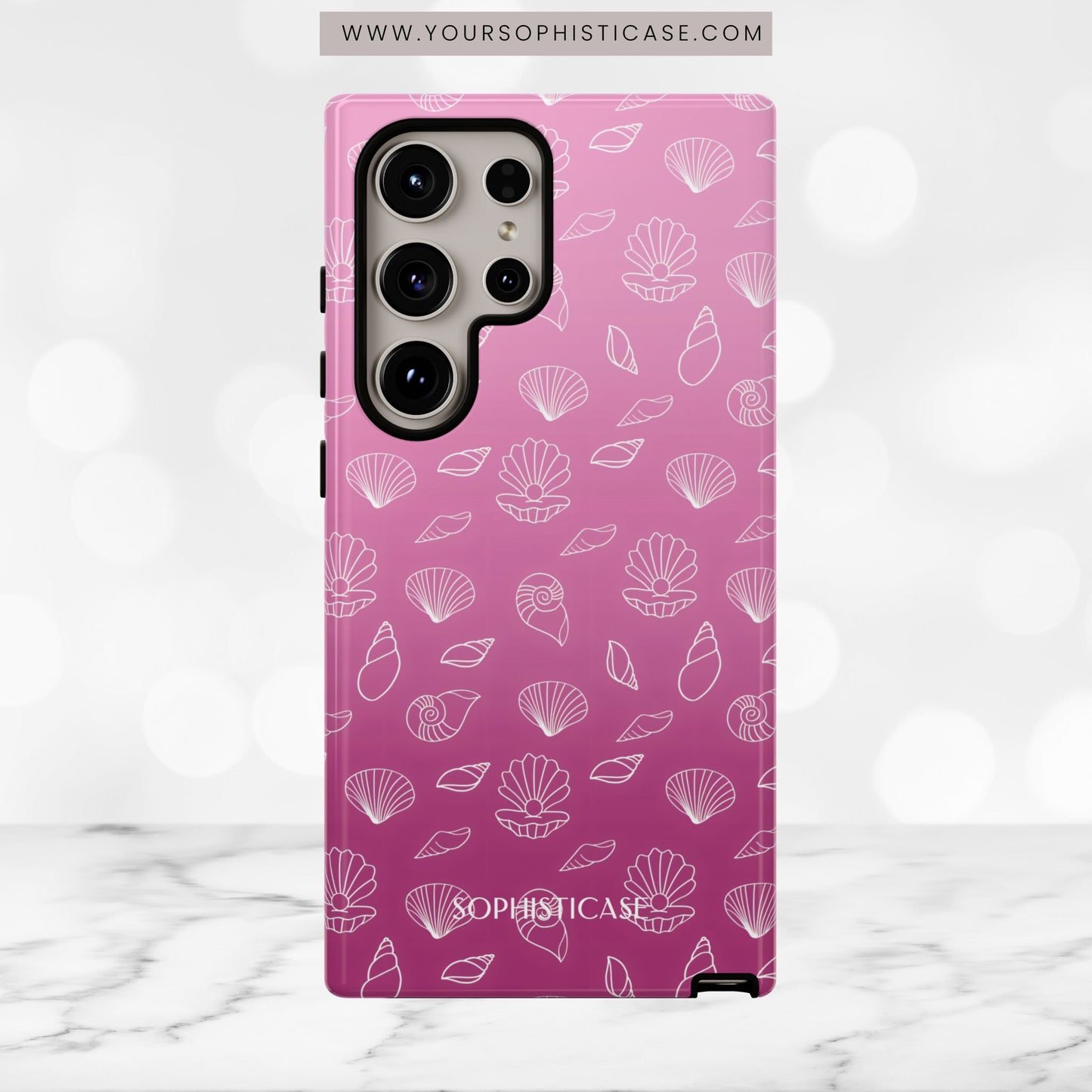 Seashell Society in Purple - iPhone Case, Samsung Galaxy Case, Google Pixel Case