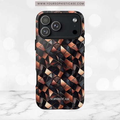 Rose' Runway in Noir Mosaic - Tough Phone Case