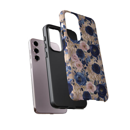 Royal Floral in Navy Blush - Tough Phone Case