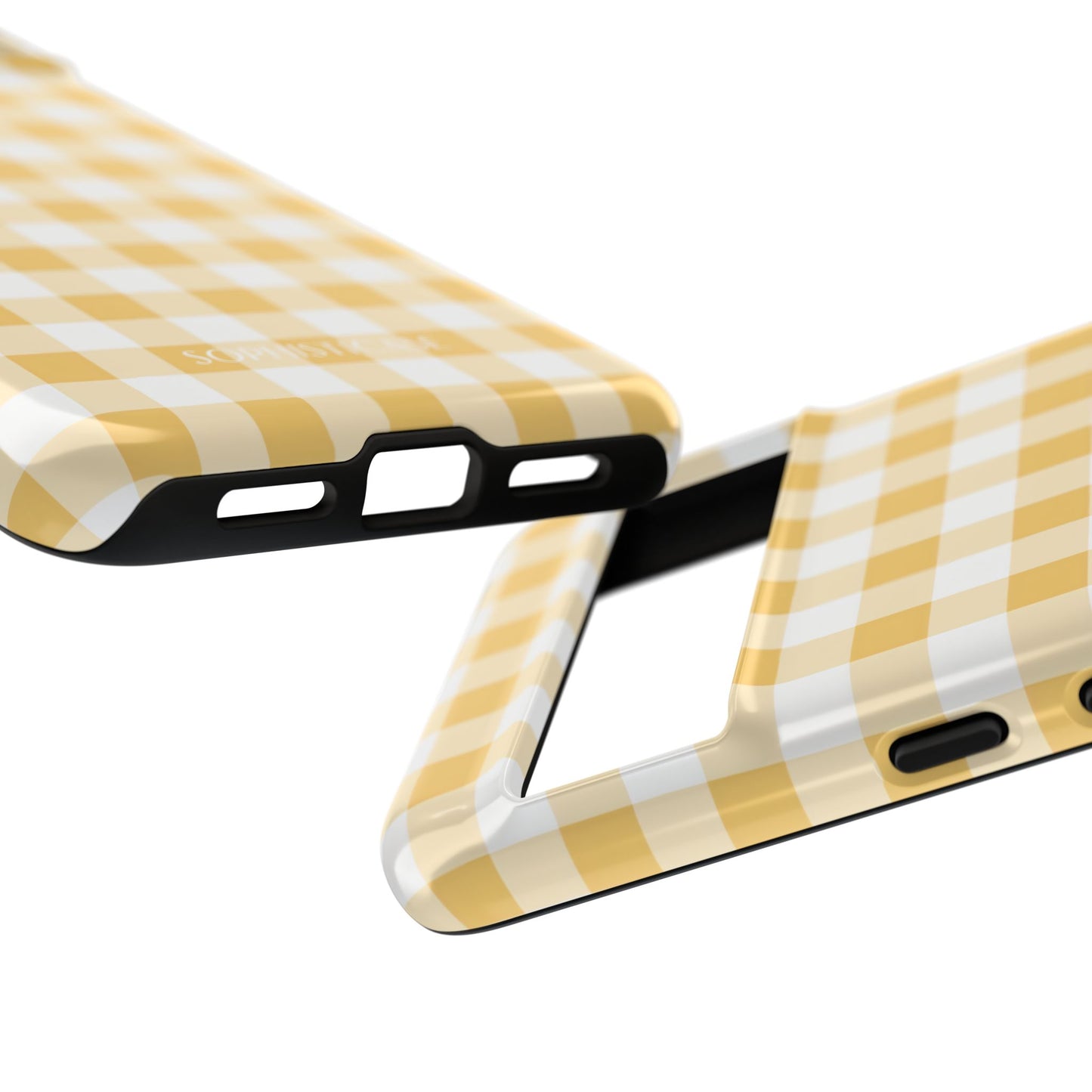 Gingham in Yellow - iPhone Case, Samsung Galaxy Case, Google Pixel Case