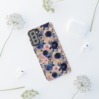 Royal Floral in Navy Blush - Tough Phone Case