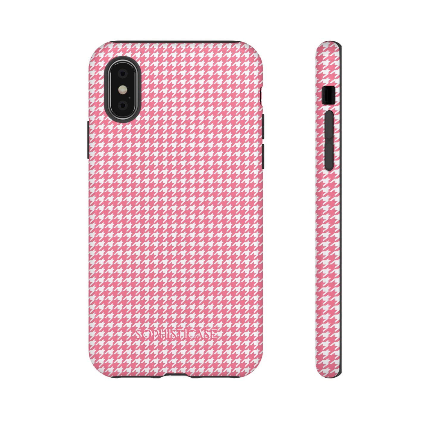 Tough Case - Houndstooth in Salmon