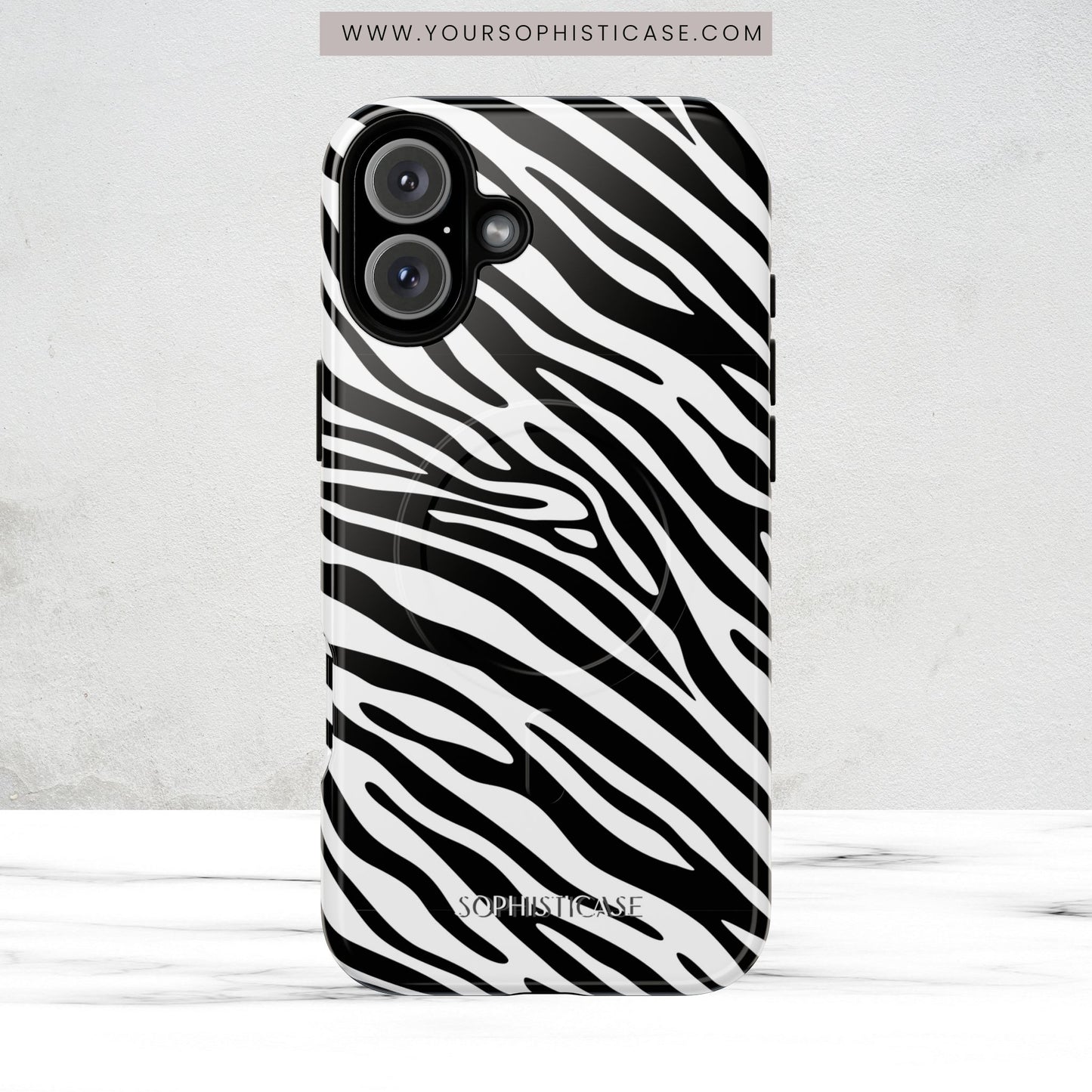 Dark Thoughts in Urban Zebra - iPhone Magsafe Case
