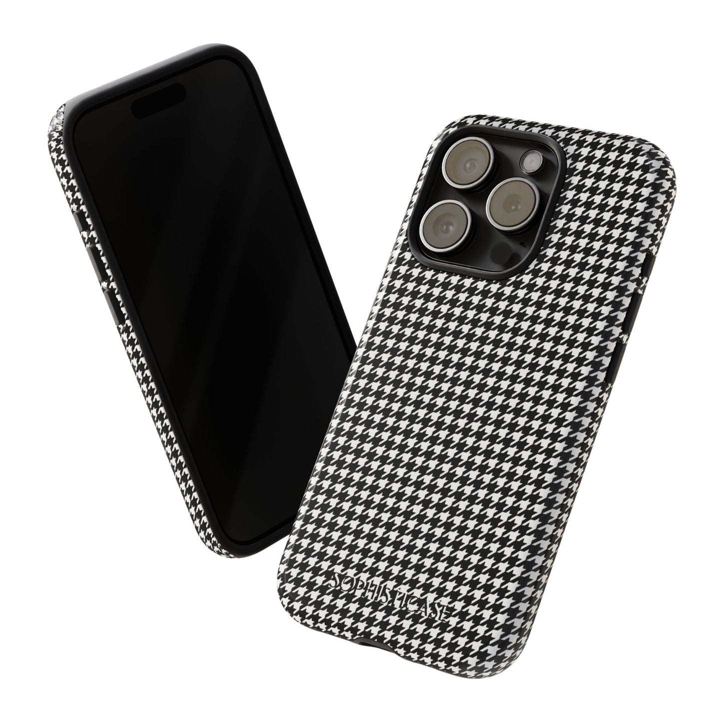 Houndstooth in Black - iPhone Case