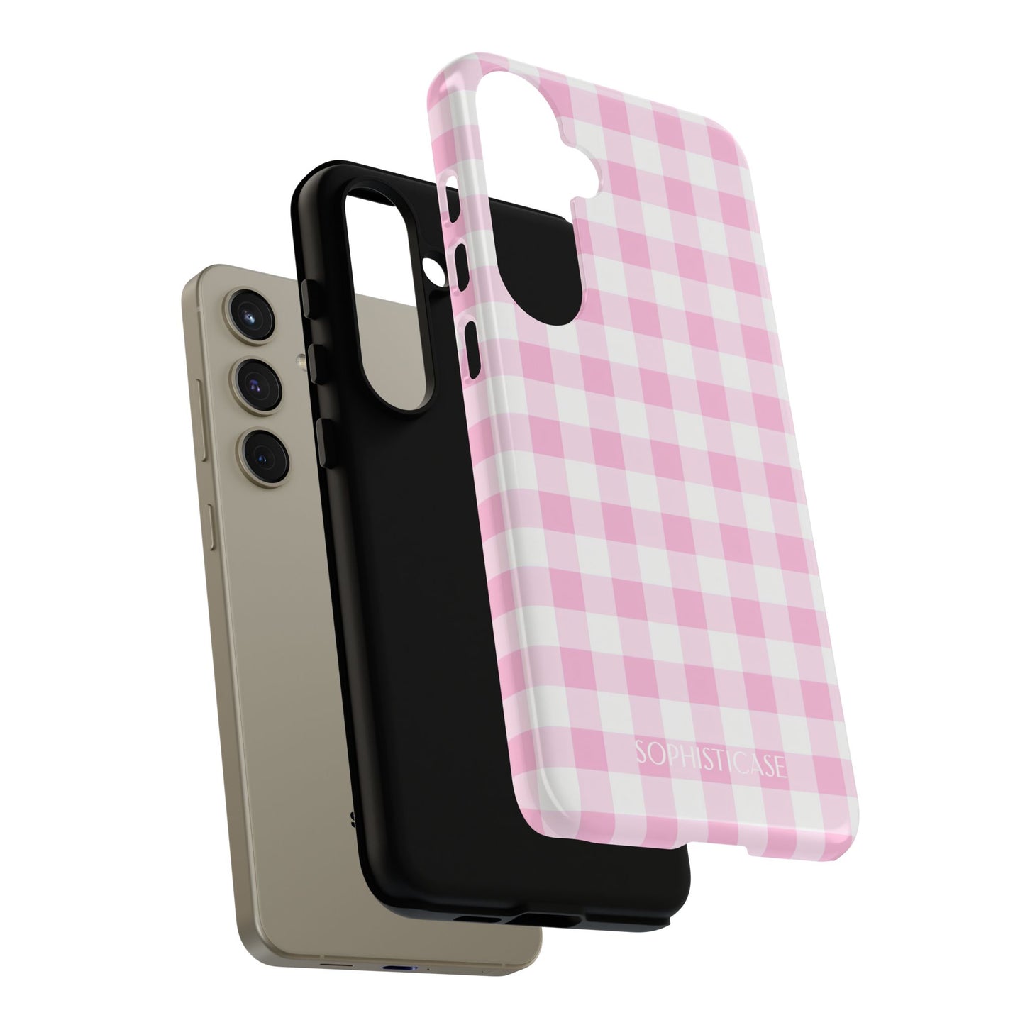 Tough Case - Gingham in Pink