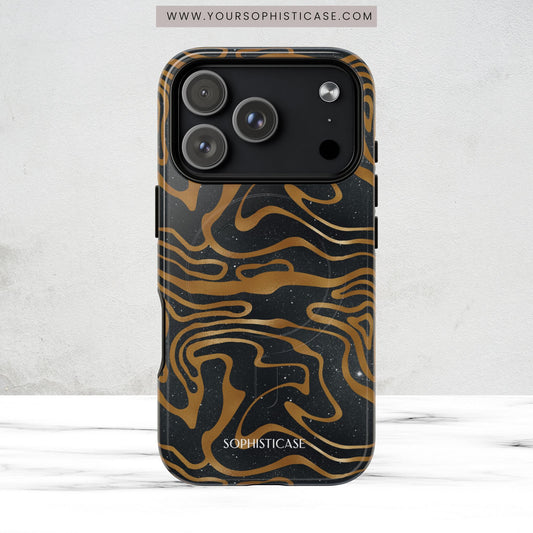 Cosmic Gold in Black - iPhone Magsafe Case