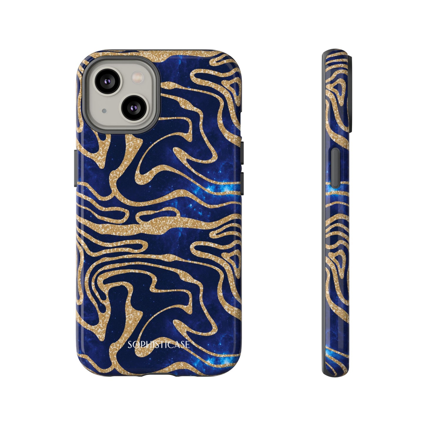 Cosmic Gold in Blue - iPhone Case, Samsung Galaxy Case, Google Pixel Case