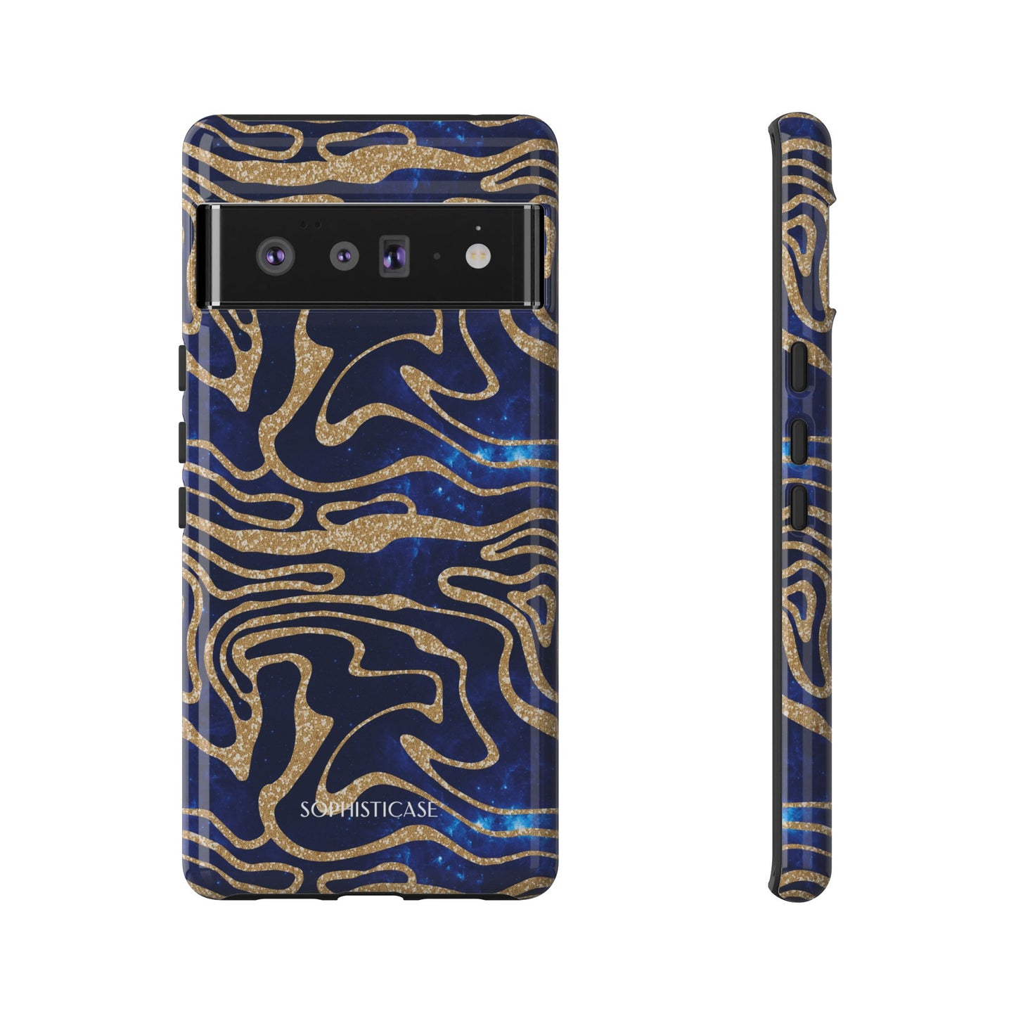 Cosmic Gold in Blue - iPhone Case, Samsung Galaxy Case, Google Pixel Case