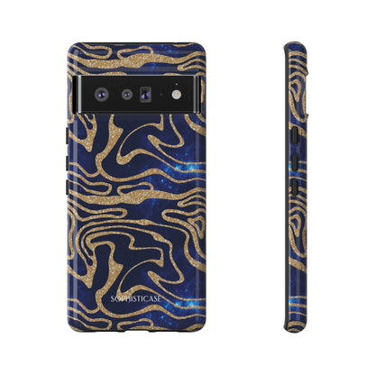 Cosmic Gold in Blue - iPhone Case, Samsung Galaxy Case, Google Pixel Case