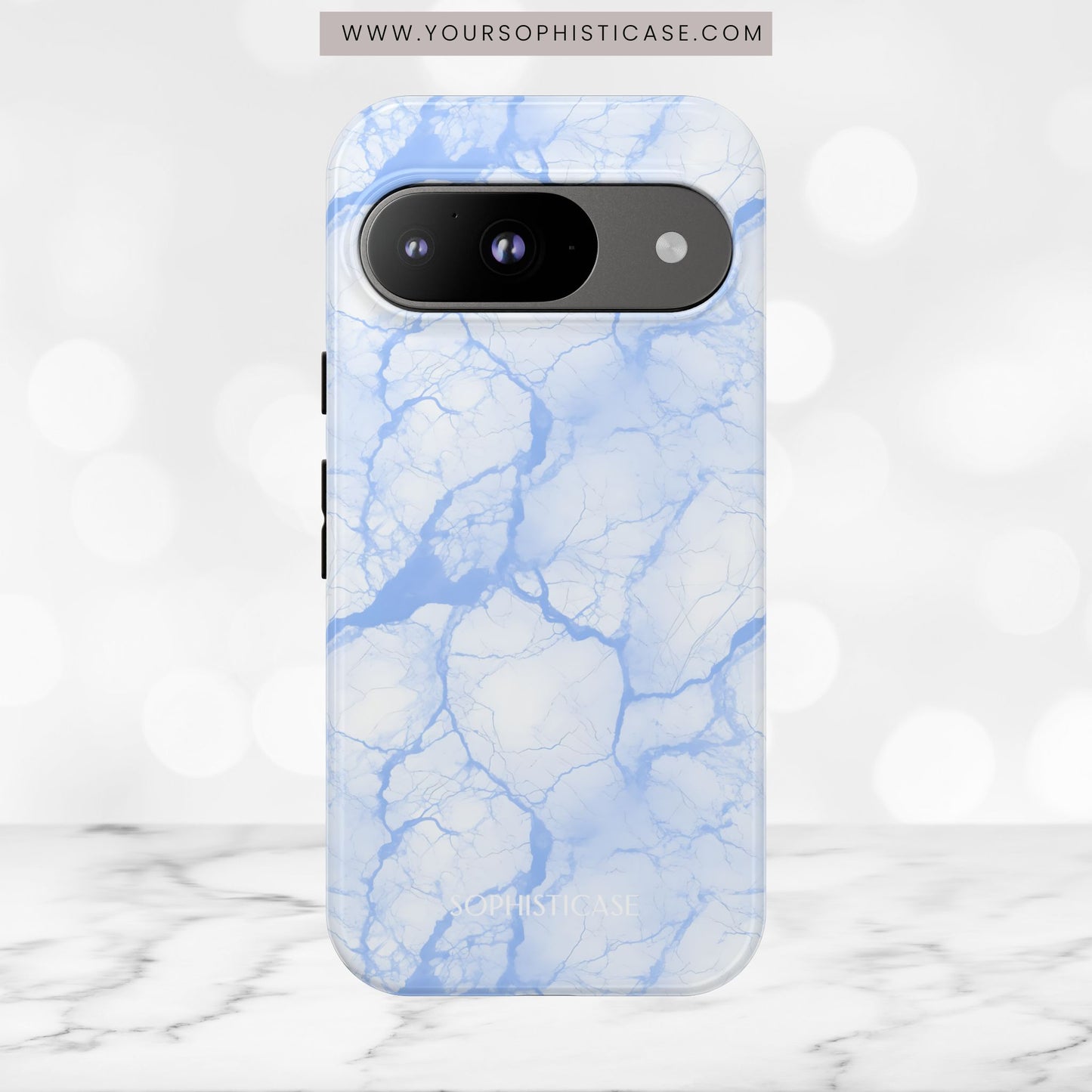 Marble Opulence in Blue - Tough Phone Case