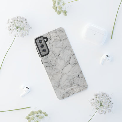 Marble Opulence in White - iPhone Case, Samsung Galaxy Case, Google Pixel Case